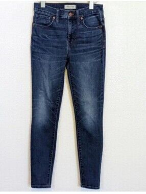 Madewell Blue 9" High Rise Skinny Dark Blue Denim Jeans Size 25